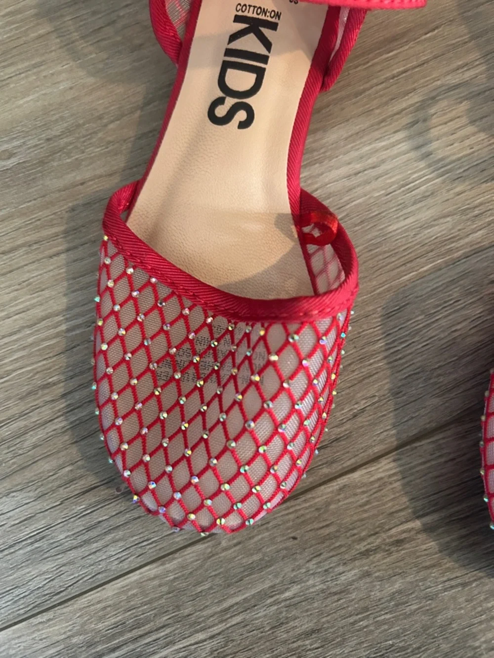 Cotton On Kids Red Mesh Mary Jane‎ Flats Size 10